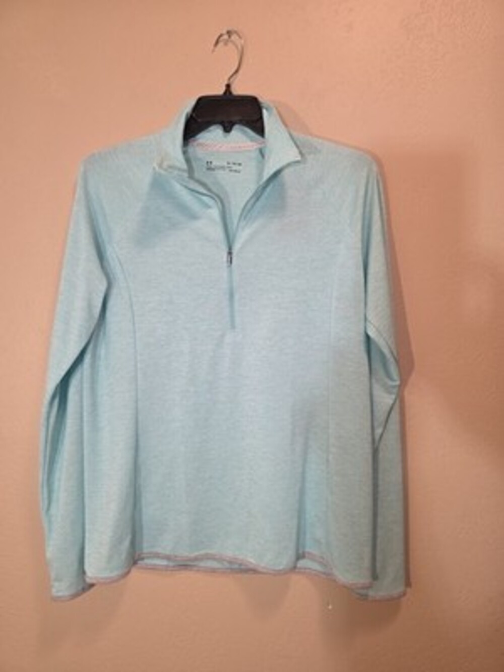 Under Armour HeatGear Threadborne Women's Fitted 1/4 Zip Mock Neck Top XL